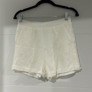 BLUENOTES white linen blend shorts